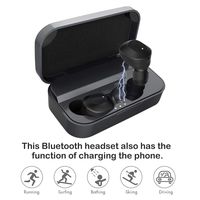 E20 Bluetooth Wireless Earbuds Headphones Bluetooth Headset Wireless Earphones Waterproof Instant Pairing 100H Playtime Bluetooth 5.0 Stereo Sound with 2000mAh Portable Charging Case