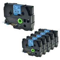 NineLeaf 6 PK Black on Blue Label Tape Compatible for Brother P-Touch 18mm TZe 541 TZ 541 26.2ft