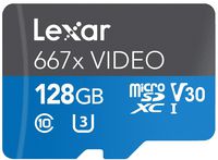 Lexar Professional 667X Video 128GB MicroSDXC UHS-I Card