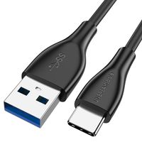 UNBREAKcable USB 3.0 Type C Cable - Ultra Durable High Speed USB C Cable Compatible with Samsung Galaxy S10/S9/S8 10e, Google Pixel 3, Nexus 6, HTC 10/U11, Nintendo Switch - 2M Black