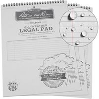Rite in the Rain Weatherproof Legal Pad, 8 1/2" x 11", Gray Cover, Legal Pattern, 3 Pack (No. LP785X3)