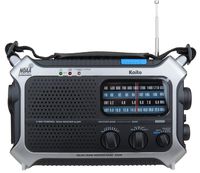 Kaito KA550 5-Way Powered AM/FM Shortwave NOAA Weather Emergency Radio with PEAS (Public Emergency Alert System) (Silver) (Renewed)