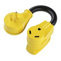 GearIT RV Dogbone Adapter - 15 AMP to 30 AMP Heavy Duty RV Cord - 15 AMP Male (NEMA 5-15P) to 30 AMP Female Twist Lock (NEMA TT-30R) 12 inch, 1 Foot
