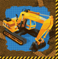 Under Construction Luncheon Napkin, 3 Ply (12pks Case)