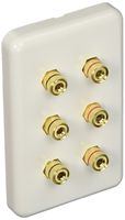 Monoprice 103641 Banana Binding Post Wall Plate for 3 Speaker