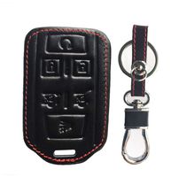 KAWIHEN Leather Smart Remote Key Fob Case Holder Cover For 2015 2016 Chevrolet Suburban Tahoe GMC Yukon M3N-32337100 13577766