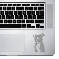 StickAny Palm Series Pit Bull Sticker for MacBook Pro, Chromebook, and Laptops (Silver)