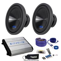 Alpine Two Type-S 12" Subwoofers & Hifonics ZXX-1200.1D Zeus 1200 Watt Amplifier & Wiring Kit