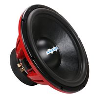 WLLDSE 15 Inch 4500 Watt Peak Momentary Power Dual 2 Ohm Car Subwoofer, Red