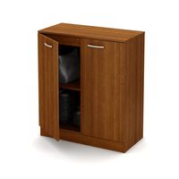 South Shore Axess Small 2-Door Storage Cabinet, Morgan Cherry