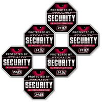 Signs Authority Video Security Surveillance Sticker Decals Sign for Home Business, 6 Piece Set, Self Adhesive Vinyl Stickers for CCTV, DVR, Camera System, Outdoor/Indoor 3.5"x3.5" Window Door Wall