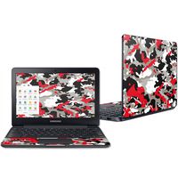 Mightyskins Skin Compatible with Samsung Chromebook 3 11.6" - Red Camo | Protective, Durable, and Unique Vinyl Decal Wrap Cover | Easy to Apply, Remove, and Change Styles | Made in The USA