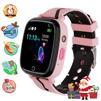 GPS Children's Watches Phone, Sports Smart Watches for 4-15y Boys and Girls, HD Touch Screen Smartwatch Phone Real-time Positioning with Call Remote Camera SOS Alarm Voice Messages for Students (Blue)