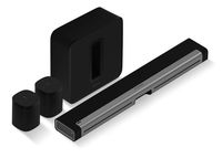 Sonos 5.1 Surround Set - Home Theater System with Playbar, Sub and set of two Sonos One Smart Speakers, Wireless Sound System and Music Streaming for your home. Works with Alexa. (Black)