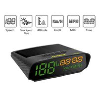 AUTOOL Universal Car HUD GPS Speedometer MPH/KM/h LED Head UP Display Digital Auto Speed Overspeed Alarm for All Vehicles