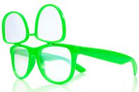 Premium Double Diffraction Glasses in Green Frames. Ideal for Festivals, Lights, Raves, Fireworks, and More