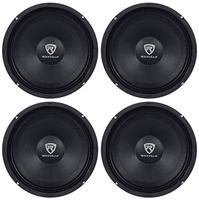 Rockville (4) RM84PRO 8" 4 Ohm 1200 Watt SPL Midrange/Mid-Bass Car Speakers