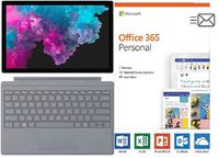 2019 Microsoft Surface Pro 6 12.3" (2736x1824) 10-Point Touch Display Tablet PC w/Type Cover & Office 365 (1 Year), Intel Quad Core i5-8250U Upto 3.4GHz, 8GB RAM, 128GB SSD, Windows 10, Platinum