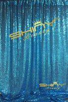 ShinyBeauty 20FTx10FT-Aqua Sequin Fabric Backdrop, Glitz Photography Curtain for Wedding/Event