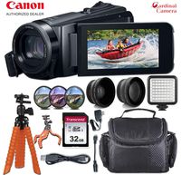 Canon Vixia HF W11 Waterproof Camcorder w/ 32gb Transcend Memory Card + Wide and Telephoto Lens & Exclusive Accessory Bundle