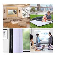 Adidome 60inch/72inch/84inch/92inch 4:3 Projection Screen HD Portable Indoor/Outdoor Household Movie Theater Fast-Folding Resistant Projector Screen