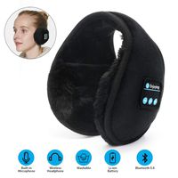 Bluetooth Earmuffs Headphones Ear Warmers，ERNSTING Bluetooth 5.0 Wireless Headphones Earmuffs Built-in HD Speakers and Microphone Foldable Suitable for Men, Women Outdoor Sports and Travel