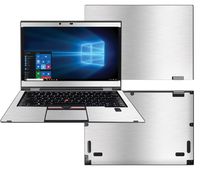 Decalrus - Protective Decal for Lenovo ThinkPad X1 Yoga (2nd Gen.) (14" Screen) Laptop Silver Texture Brushed Aluminum Skin Skins Decal for case Cover wrap BAlenovoTnkPadX1yoga2genSilver