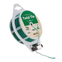 JDYYICZ 328 Feet (100m) Green Multi-Function Sturdy Garden Plant Twist Tie with Cutter/ Cable Tie/Zip Tie/ Coated Wire (1) (1 roll green)