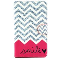 DAMINFE Galaxy Tab 4 7.0 SM-T230 T231 T235 Case, Colorful Pattern Pu Leather Magnetic Flip Wallet Stand Case For Samsung Galaxy Tab 4 7.0 Inch SM-T230 T231 T235 (Wave Smile)