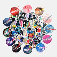 NASA Laptop Stickers Vinyl Waterproof - 62 Pack Space Explorer Astronaut Galaxy Decals Suitable for Water Bottle Car Motorcycle Bicycle Bumper Skateboard Helmet Luggage Phone Case Gift [No-Duplicate]