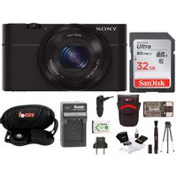 Sony Cyber-Shot DSC-RX100 Digital Camera with Battery and 32GB SD Card Bundle