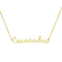 Awegift Personalized Name Necklace 18K Gold Plated New Mom Bridesmaid Gift Jewelry for Cassandra