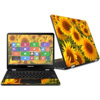 MightySkins Skin Compatible with Samsung Chromebook Pro 12.3" - Sun Flowers | Protective, Durable, and Unique Vinyl Decal wrap Cover | Easy to Apply, Remove, and Change Styles | Made in The USA