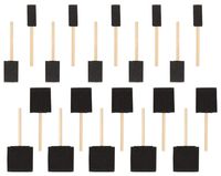 20-Pack Foam Paint Brush Set - 4 Different Sizes Poly Foam Sponge Brushes with Wooden Handles - Value Pack - Great for Acrylics, Oil Stains, Varnishes, Watercolor, Painting, Crafts, Art