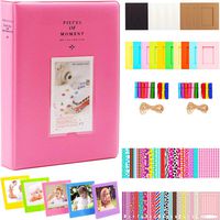 Big Trend 2x3 Inch Photo Paper Film Album Set for Fujifilm Instax Mini Camera, Polaroid Snap, Z2300, SocialMatic Instant Cameras & Zip Instant Printer (Flamingo Powder, 128 Pockets)