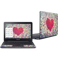 Mightyskins Skin Compatible with Samsung Chromebook 3 11.6" - Stained Heart | Protective, Durable, and Unique Vinyl Decal Wrap Cover | Easy to Apply, Remove, and Change Styles | Made in The USA