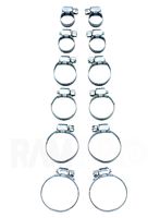 12Pc Assorted SMALL MEDIUM LARGE Hose Clamp Set Rust Resistant Zinc Plated PIPE CAR HOME