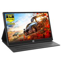 Corkea 17.3 Inch 2K 120mhz Portable Monitor,5ms,TN Panel/PD Charge/FreeSync/HDR/HDMI/Type-C for PS4 Xbox Nintendo Switch Game Consoles PC Laptop Second Screen