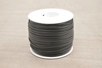 Calfskin Leather Lacing Spool 1/8" x 50 Yards Black Flat Satin Lace