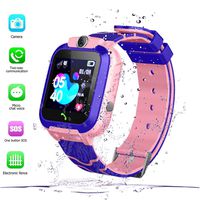 Kids Smart Watch GPS Tracke IP67 Waterproof - Boys Girls Smartwatches with SOS Camera Alarm Call Camera Alarm Games 1.44'' Touch Screen SOS Electronic Toy Birthday