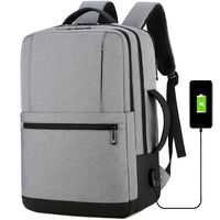 Laptop Backpack USB Charging 17.3" School Travel Computer Bag
