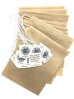 Simple, Fast, All Natural Tea Filter Bags for Loose Leaf Tea, Coffee, Spice's. 100 Empty Tea Bags With Drawstring - Eco Safe Unbleached Material - Disposable Tea Infuser Sachets