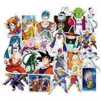 Bowinr Dragon Ball Z Car Stickers, Anime Bumper Sticker for Phone, Laptop, Car, Lugguage, Skateboard and More (49pcs)