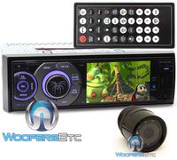 pkg Soundstream VR-345XB In-Dash 1-DIN 3.4" LCD Screen DVD Stereo Receiver Sirius XM Ready XO Vision Backup Camera with Nightvision