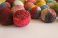 Kivikis Cat Toy, Felted Wool Balls. Handmade from Ecological Wool Made (10 Wool Balls)