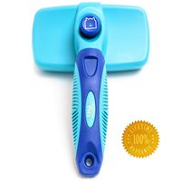 CleanHouse Pets Cat and Dog Hair Brush - No More Shedding | Easy Self Cleaning Button! All Pet Sizes, Small to Large. This Pro Grooming Pet Slicker Brush Removes All Hair, Tangles, Cleans and Desheds