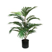 BESAMENATURE Artificial Palm Tree Plant, Potted Silk Plant for Indoor Decor, 27 inches Tall, Green