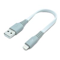 i2GO Lightning Flat Cable (8 Inches - 20cm), Mfi Certified for Flawless Compatibility with iPhone 11/XS/Max/XR/X/ 8/Plus/ 7/Plus/ 6/Plus/ 5/ 5S - White