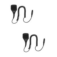 2 Pack BOMMEOW BPM290-H3 IP65 Waterproof Shoulder Speaker Microphone for Hytera HYT TC-610P RCA RPX4500 TYT MD-398