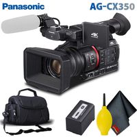 Panasonic AG-CX350 4K Camcorder Accessory Bundle with Carrying Bag and Cleaning Kit